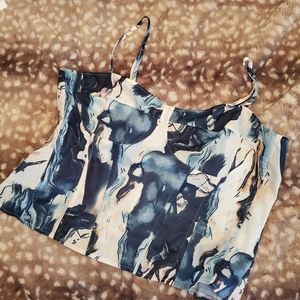 NEW Pretty Little Thing, Abstract Pattern, Corset Tank Top, Structured Size 18